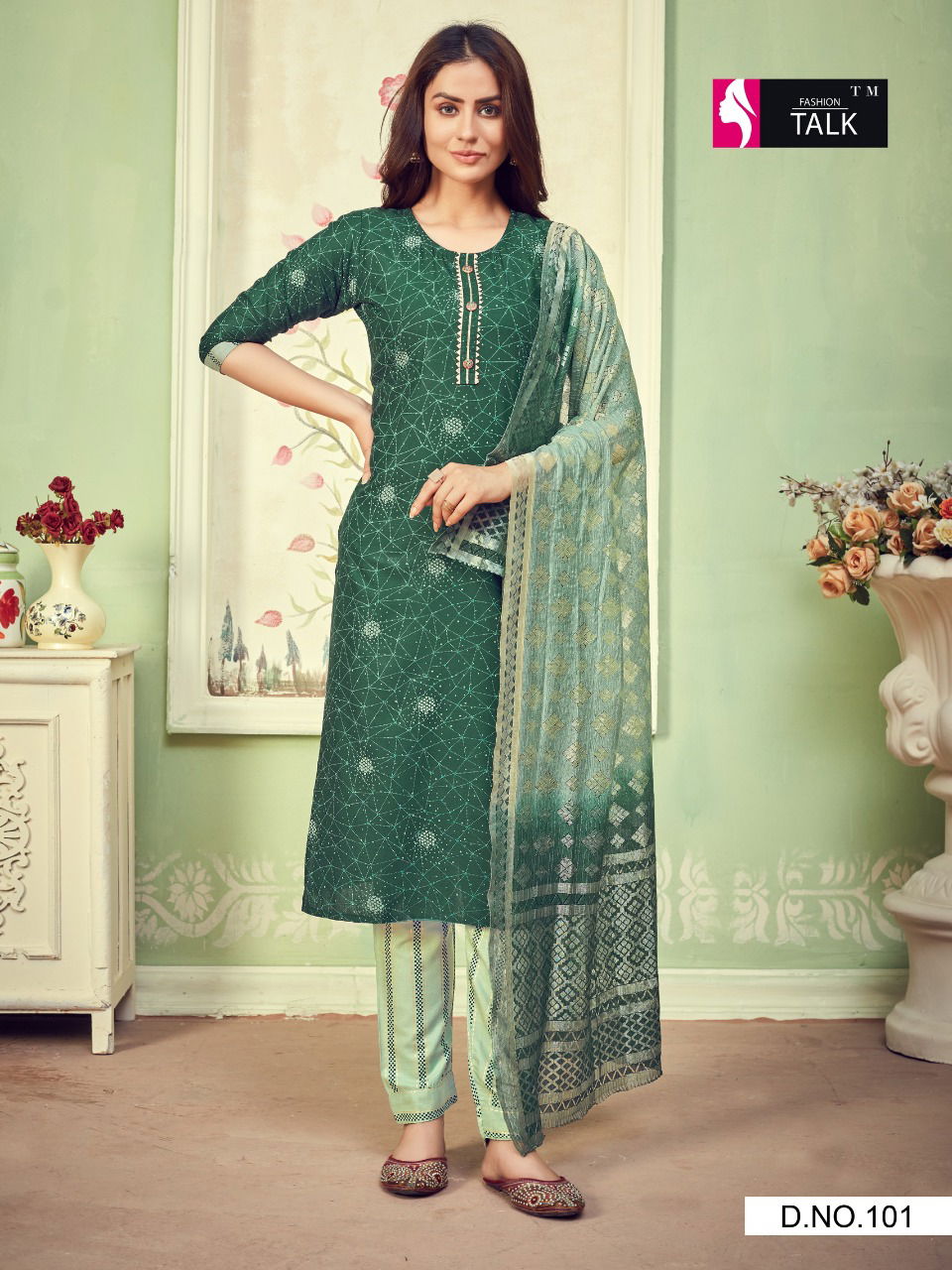 Ft Cherry 1 Latest Fancy Designer Ethnic Wear Rayon Foil Printed  Ready Made Salwar Suit Collection
