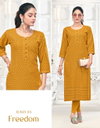 Freedom 2 By Tunic House Rayon Chikankari Worked Stylish Kurtis Bulk Orders In India