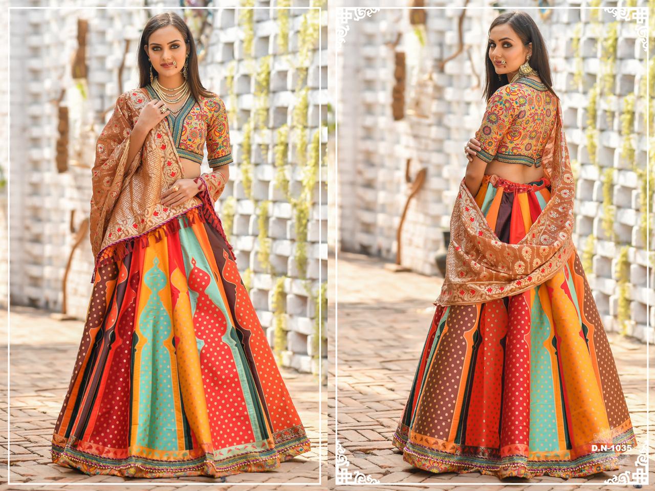 Latest Designer Banarasi Silk Resham Zari And Dori Work Bridal Lehenga Collection 