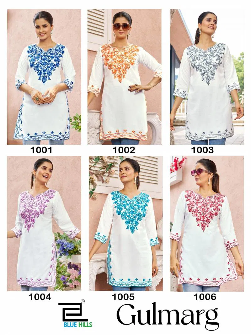 Gulmarg By Blue Hills Rayon Side Cut Short Kurti Suppliers In India