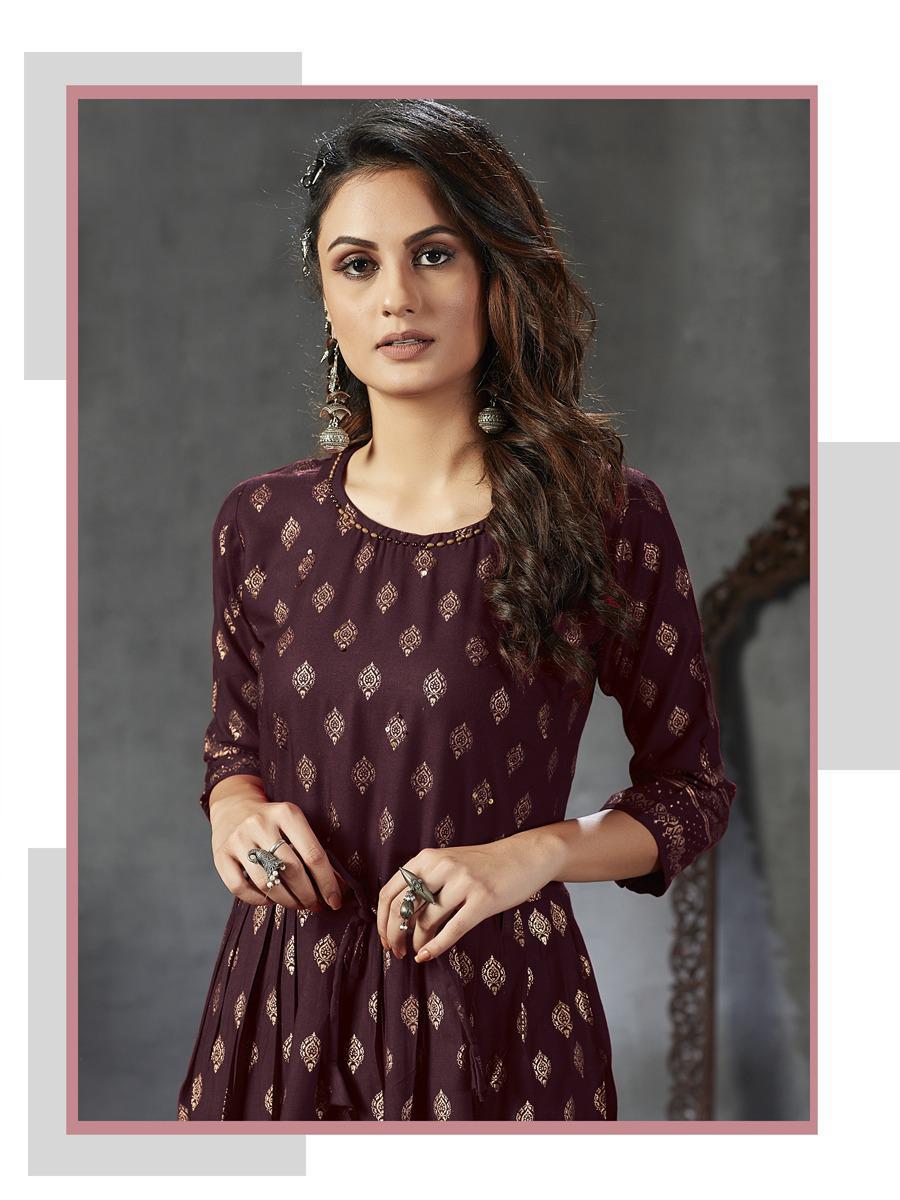 Blue Hills Gold Fever Ethnic Wear Printed Designer Long Kurtis Collection