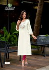 Five Star Vol 2 By Vaniska Vatican Silk Embroidery Work Kurti Wholesale Price In Surat