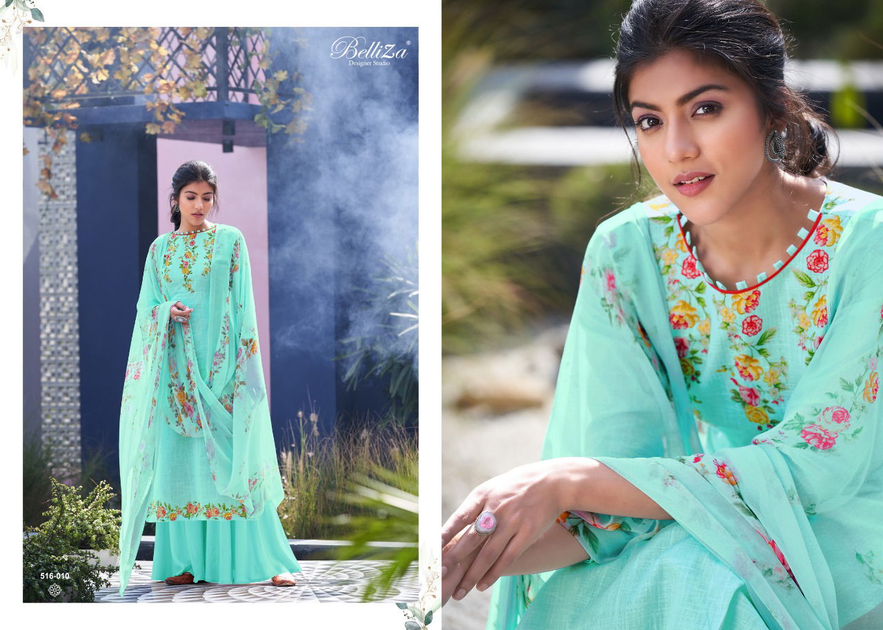 Belliza Helix Latest Fancy Regular Wear Digital Printed Designer Pure Cotton Dress Material Collection