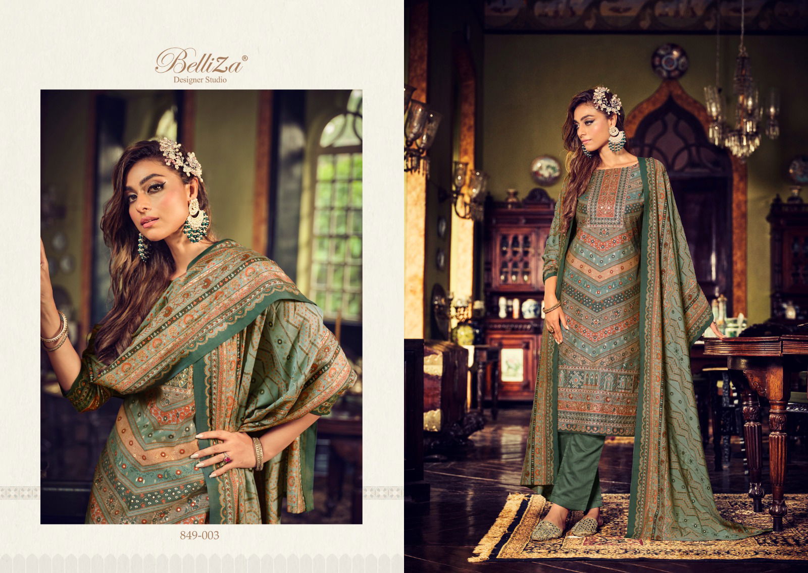 Sajda By Belliza Viscose Kurti with Bottom Dupatta Dress Material Catalog