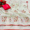 Md Organza 02 Stylish Designer Organza Silk Embroidery Wholesale Saree In India