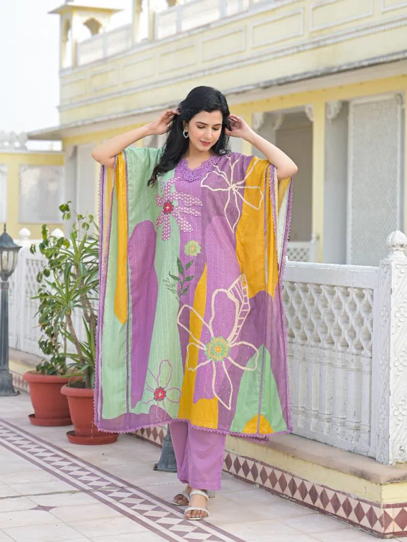 Tanyaa P 377 Cotton Printed Kaftan With Bottom Wholesale Market In Surat With Price