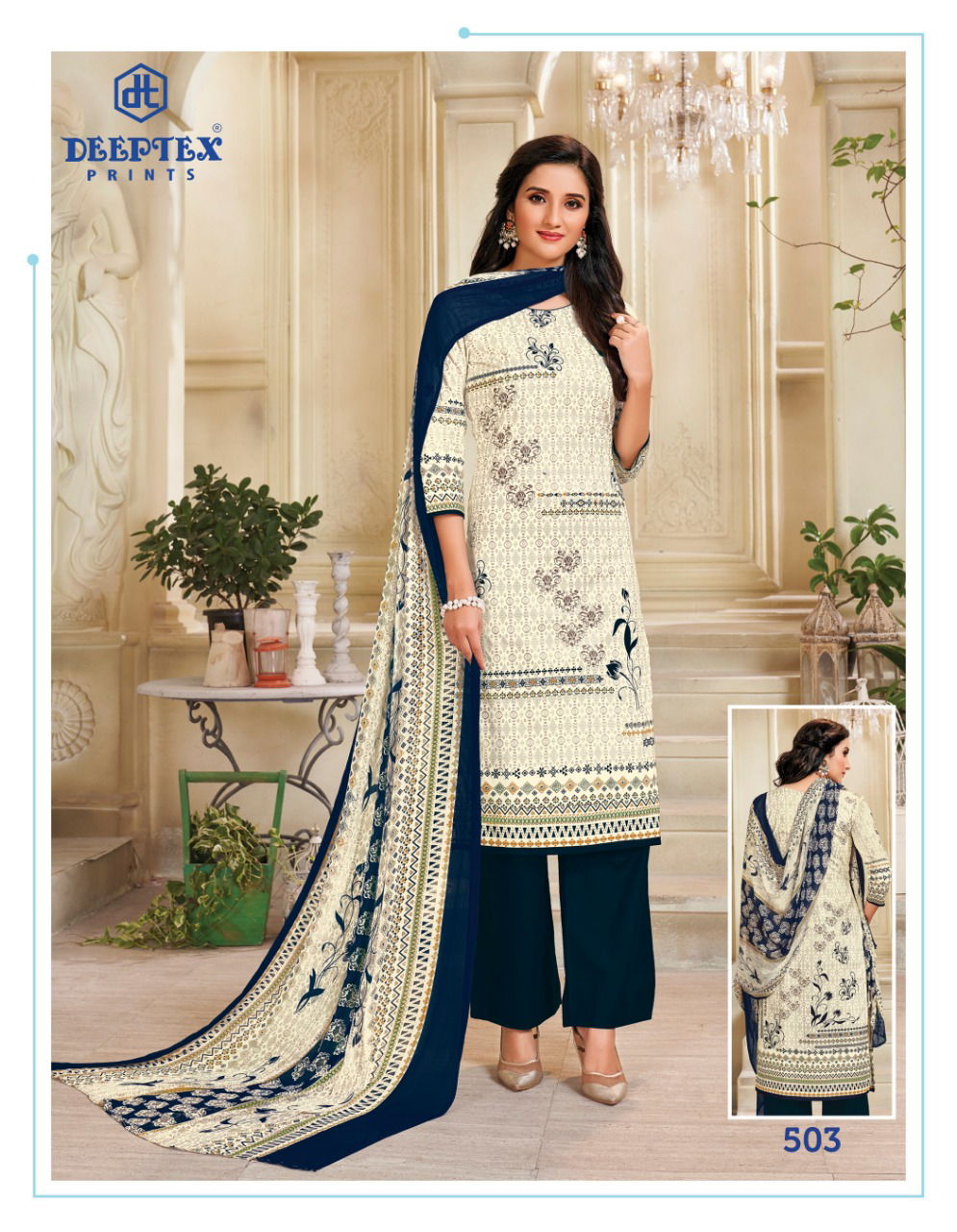 Deeptex Moon Light 5 Launch New Latest Designer Lawn Cotton Dress Material  With Chiffon Dupatta 