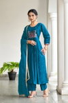 Gulzar By Ossm Viscos Roman Silk Kurti With Bottom Dupatta Exporters In India