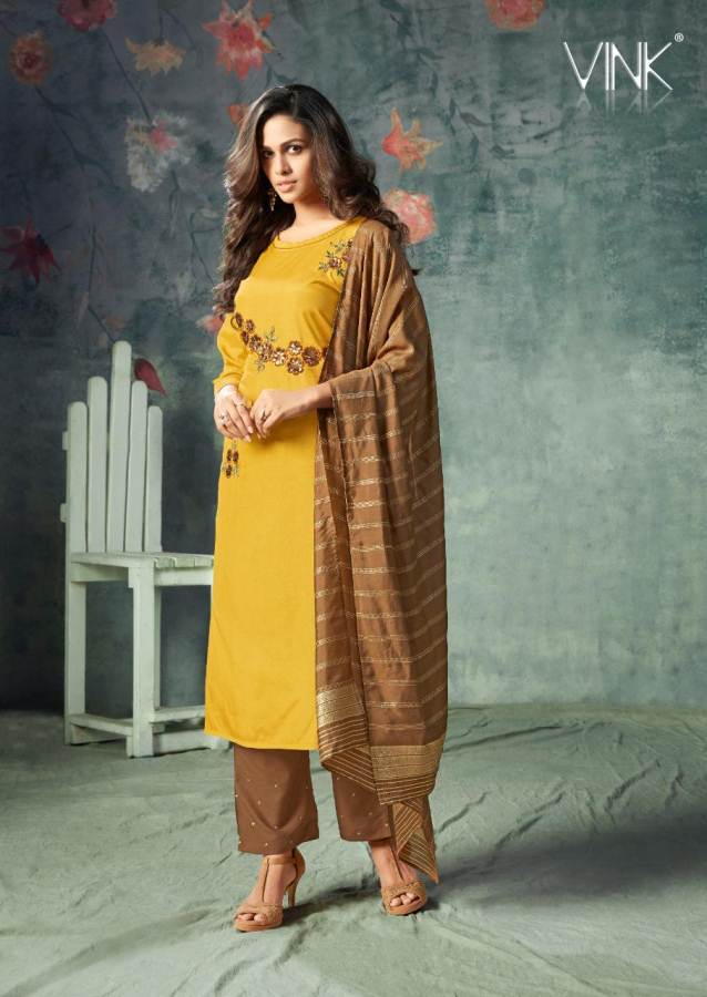 Vink Hazel Latest Collection Of Pure Viscose With Handwork & Embroidery With Pant And Dupatta