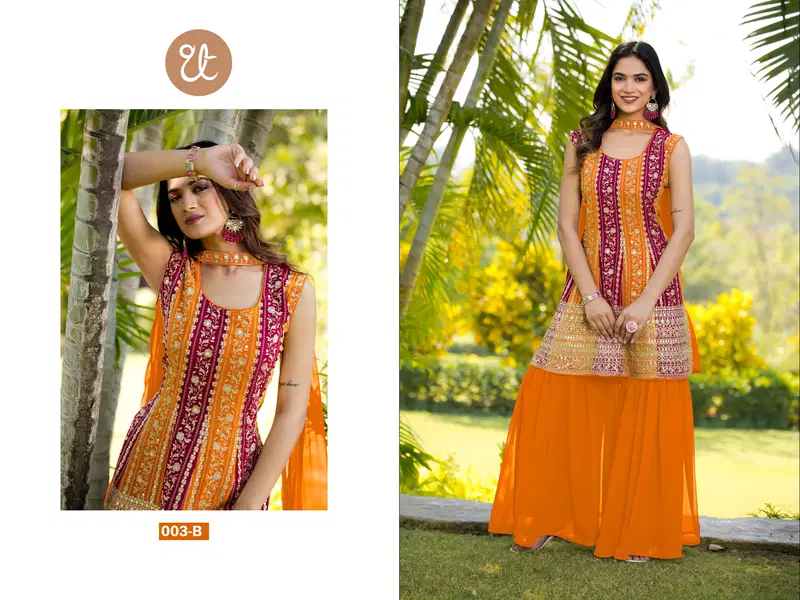 Tt 003 A to B Georgette Readymade Suits Wholessalers In Delhi