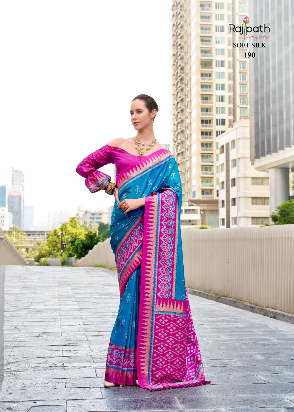 Qutab Minar By Rajpath Soft Silk Fancy Saree Wholesalers In Delhi
