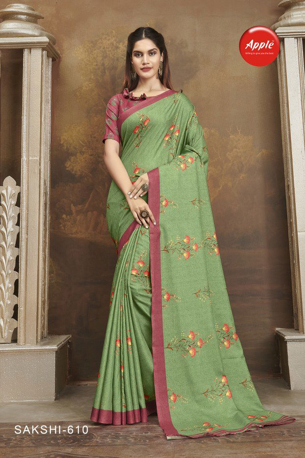 Apple Sakshi 6 Latest Fancy Regular wear Manipuri Silk Festive Wear Saree Collection
