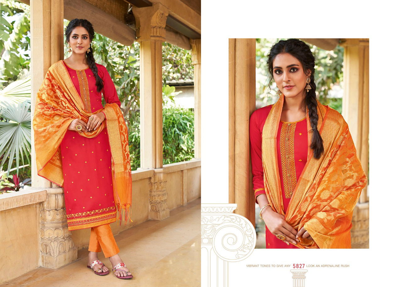 KESSI PARNITA VOL-5 Latest Fancy Designer Festive Wear Jam Silk with Heavy Work Salwar Suit Collection 
