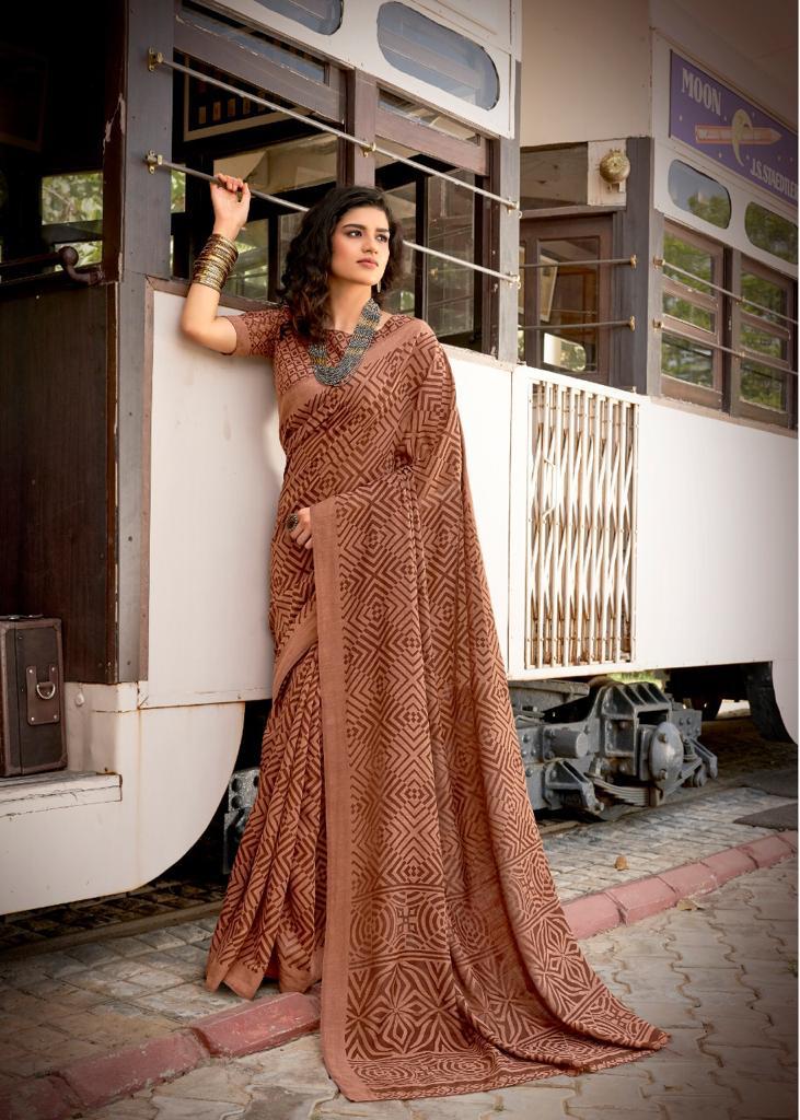 Lt Moksha Latest Fancy Designer Festive Wear Heavy Stylish Linen Braso Silk Saree Collection