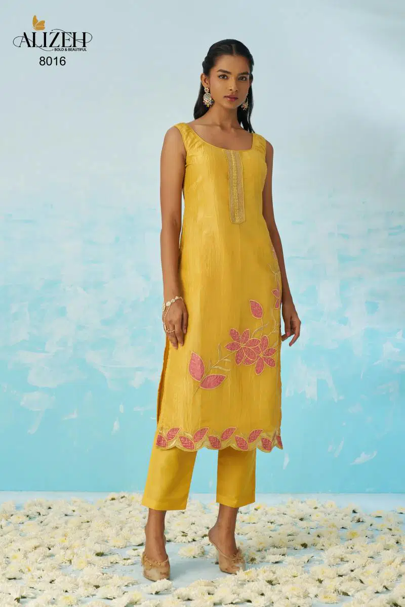 Jasmine By Alizeh Fancy Crush Designer Kurti With Bottom Dupatta Wholesale Online
