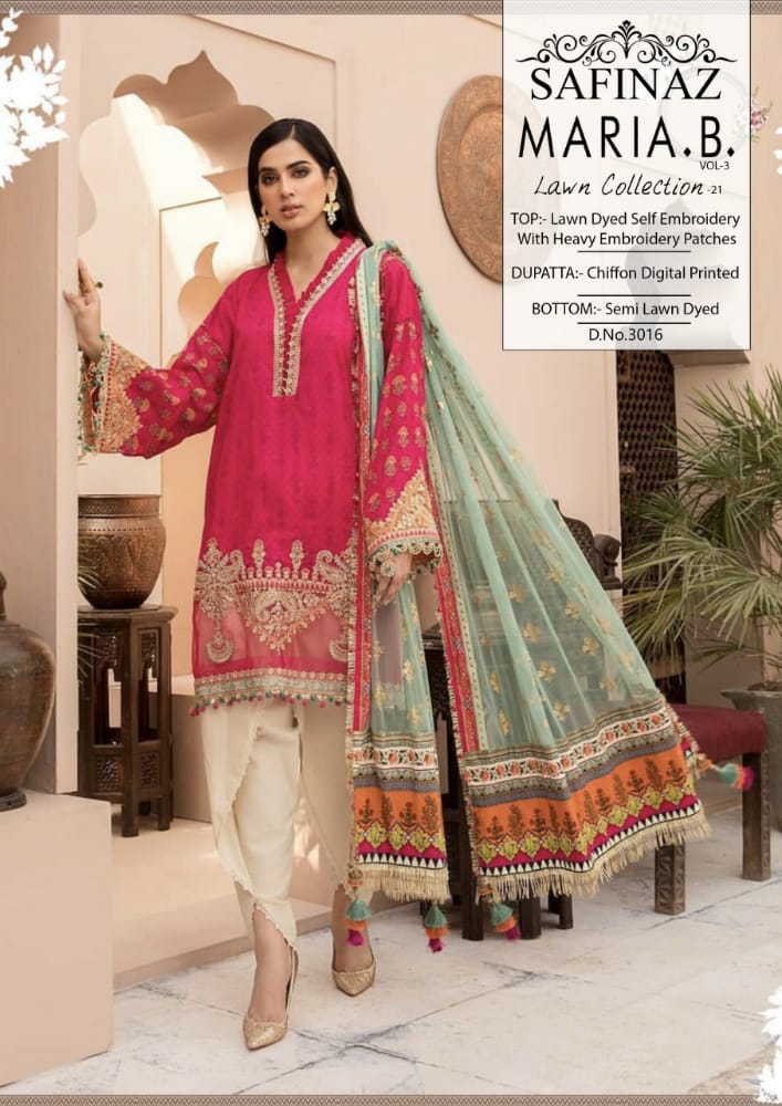 Safinaz Mariya B 3 Law Cotton Casual Wear Pakisatni Salwar Kameez Collection
