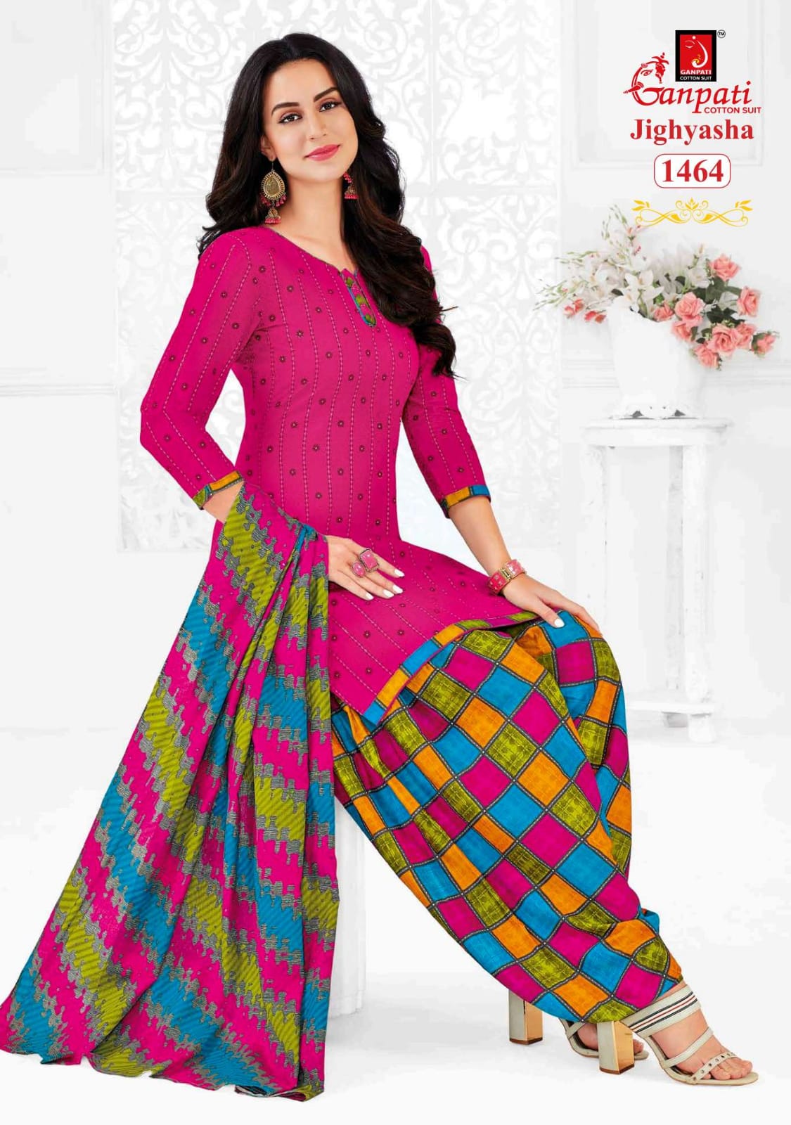 Ganpati Jighyasha 14 Latest Fancy Regular Wear Printed Cotton Salwar Suit Collection