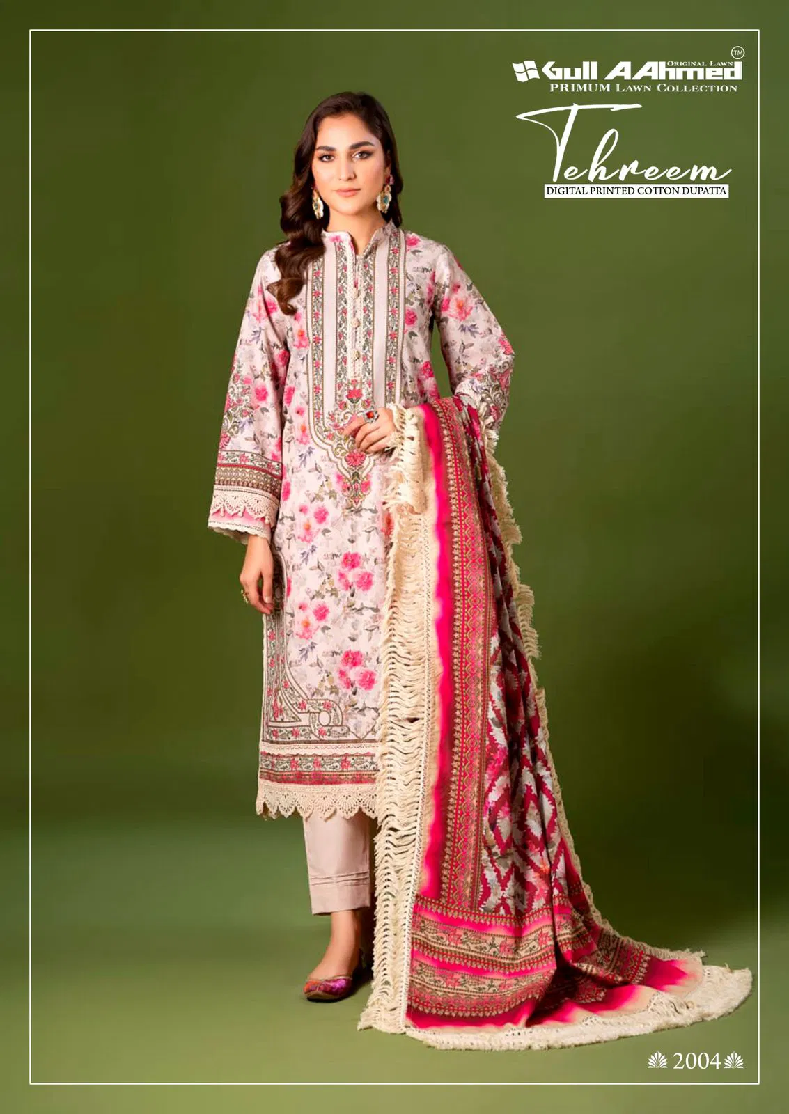 Tehreem Vol 2 By Gull A  Ahmed Karachi Cotton Kurti With Bottom Dupatta Wholesale Online
