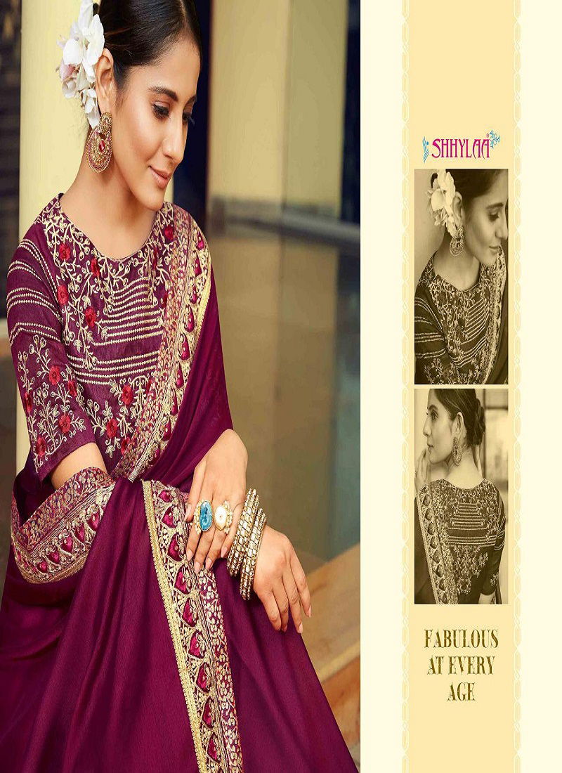 Shhylaa Kesribai Pannalal vol-9 Heavy Blouse And Fancy Fabrics With Embroidery  And Jacquard Laces Latest Fancy Designer Saree Collection 