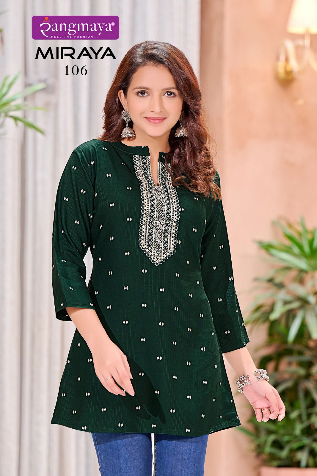Miraya By Rangmaya Rayon Tunic Ladies Top Wholesale Market In Surat