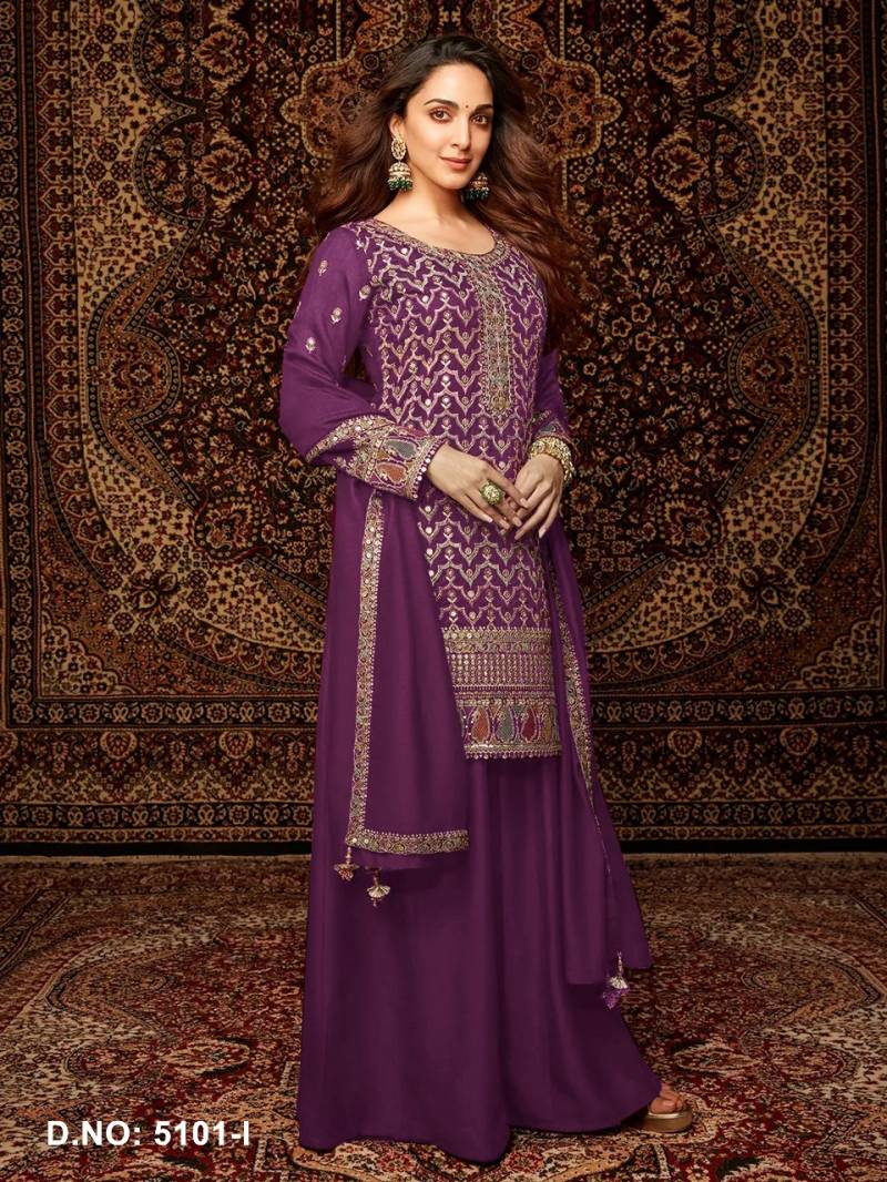 Kiara 5101 F To J Designer Chinon Embroidered Salwar Suits Bulk Orders In India