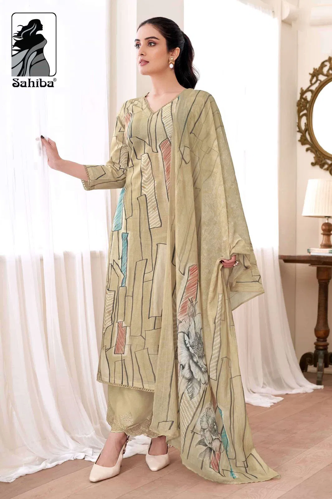 Priyanshi By Sahiba Lawn Cotton Digital Printed Dress Material Orders In India