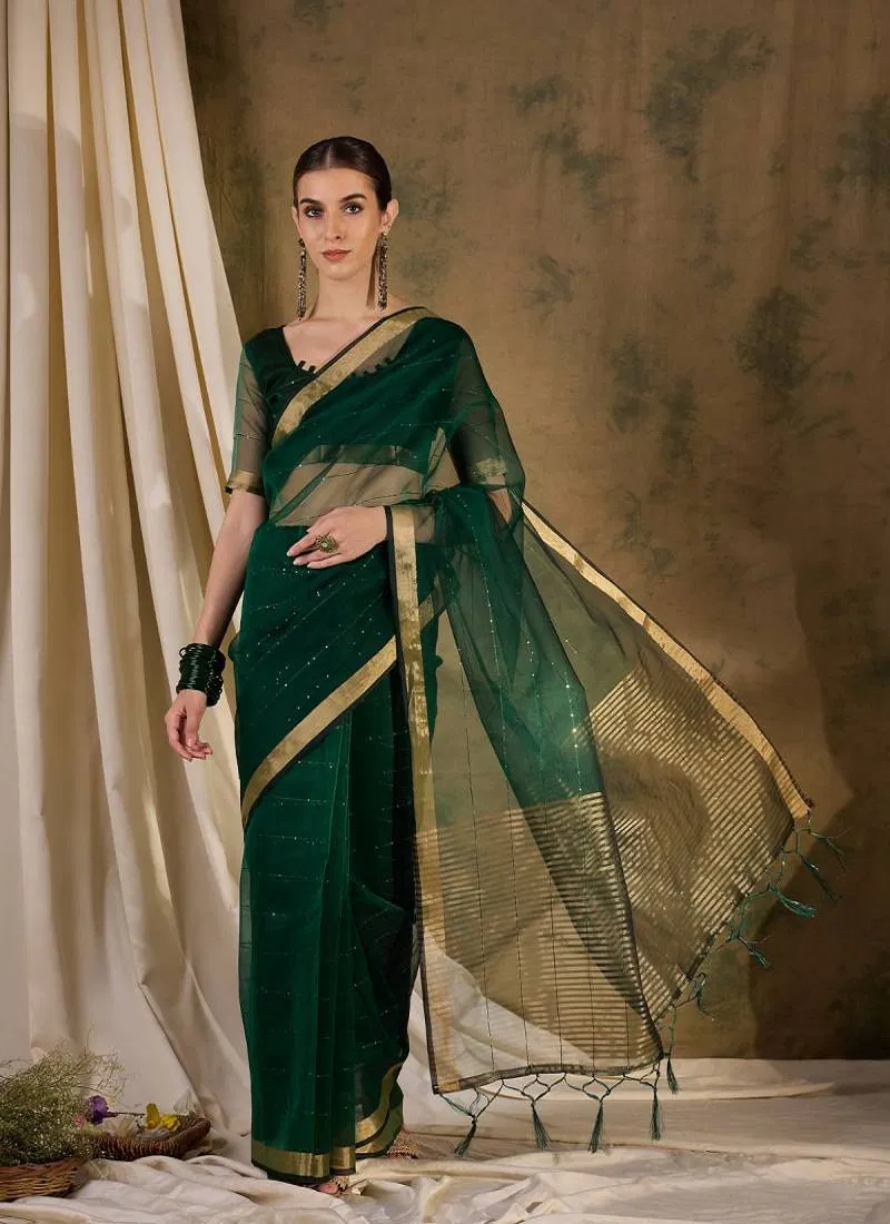Color Set 8212 Organza Silk Festive Wear Saree Online Wholesale