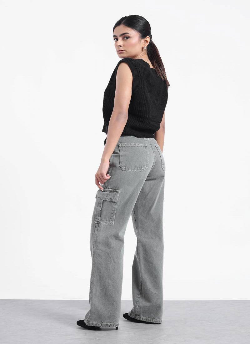 Zoei Denim Grey 1 Stylish Ladies Jeans Wholesale In India