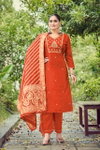 Monalisa Vol 7 By Ossm Roman Silk Wholesale Kurti With Bottom Dupatta In India