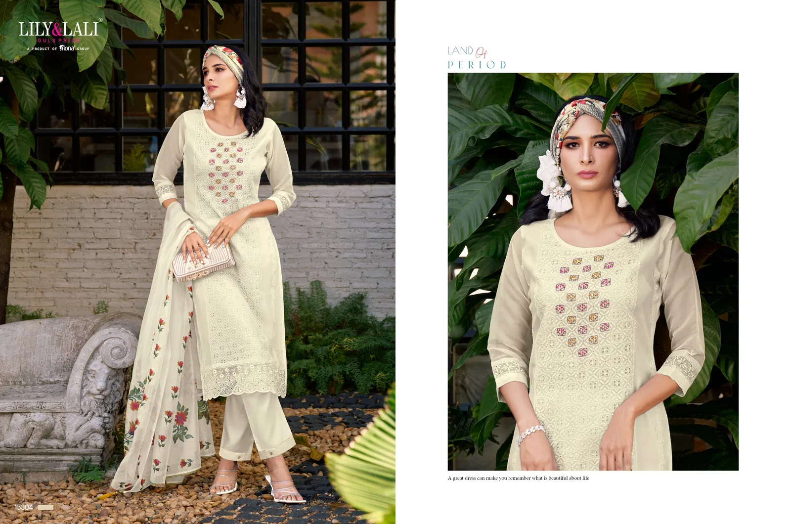 Chikankari Organza By Lily And Lali Kurti With Bottom Dupatta Wholesale Market in Surat with Price
