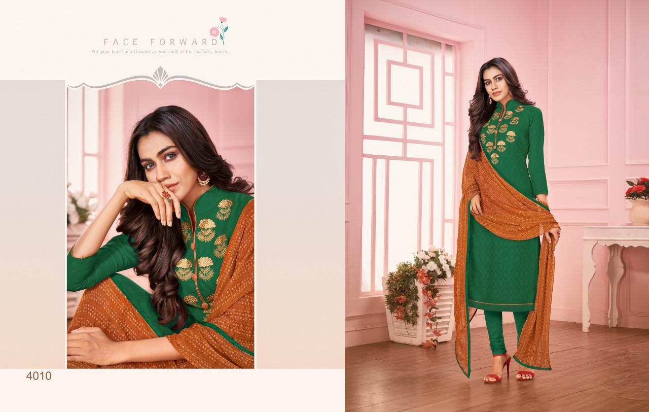 Daairy Don 25 Designer jacquard Work With Fancy Lace Dress Material Collection