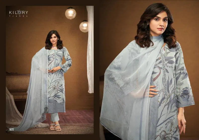 Zainab 1671 Series By Kilory Cotton Linen Printed Online Salwar Kameez Wholesale