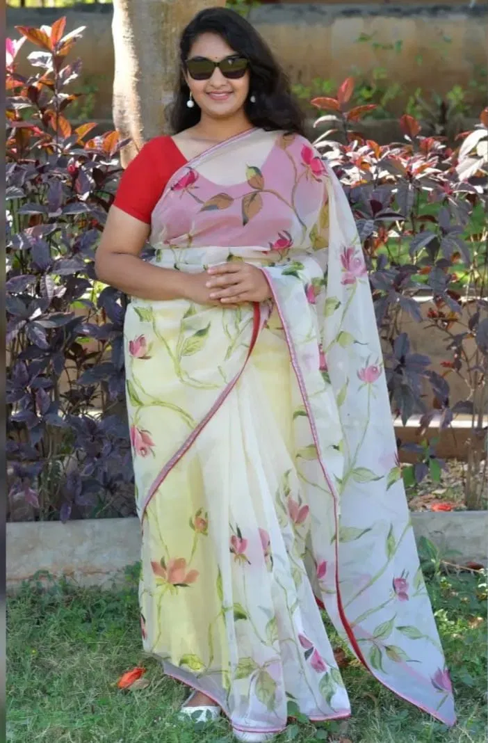 Vk 4130 Organza Silk Digital Print Saree Catalog