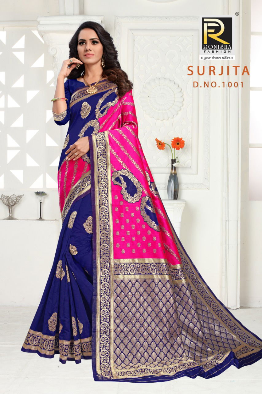 Ronisha Surjita Premium Silk Festive Wear Latest Saree Collection
