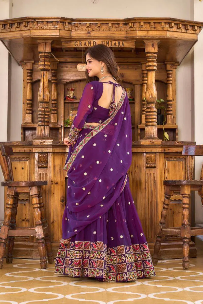 Sn 2296 97 Beautiful Faux Georgette Designer Lehenga Choli Wholesale Market In Surat