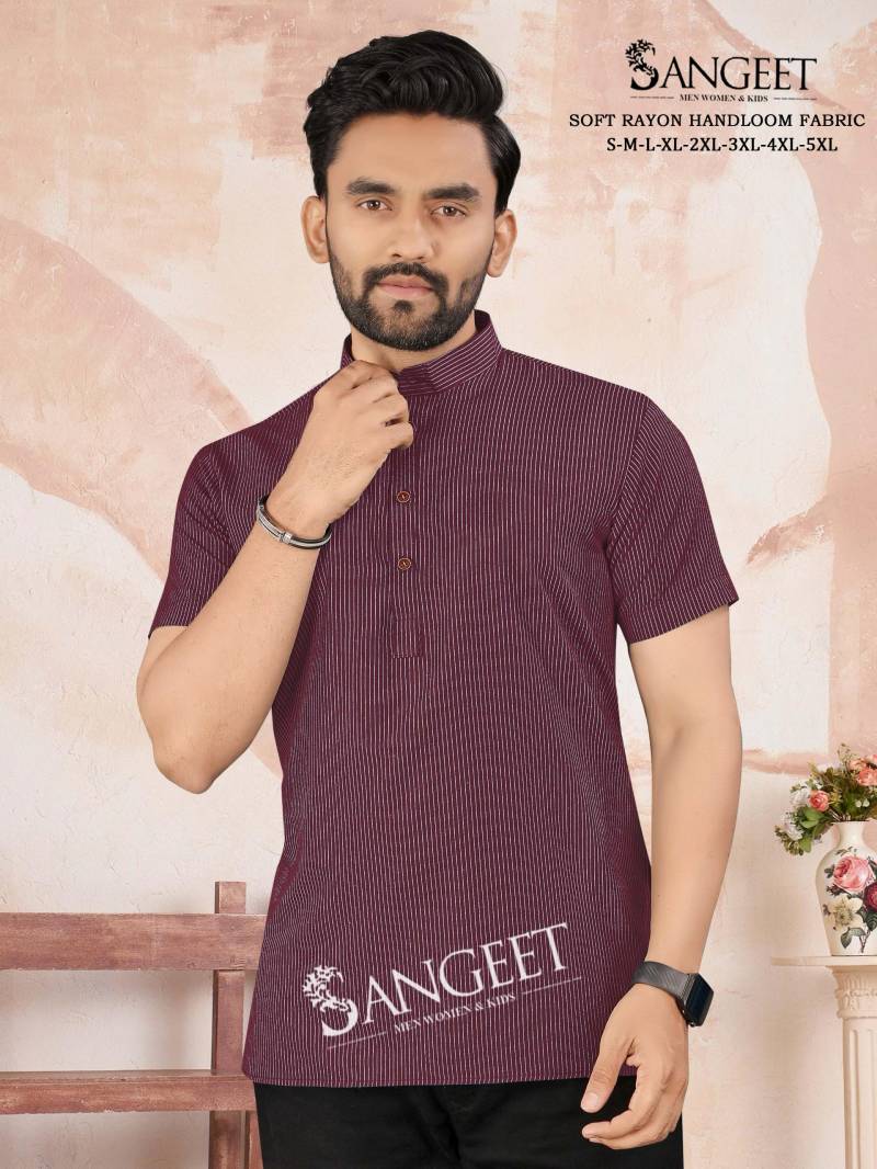 Sangeet Soft Rayon Handloom 2 Mens T Shirt Manufacturer In Surat