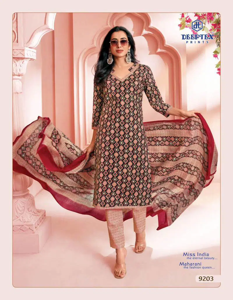 Miss India Vol 92 By Deeptex Cotton Printed Dress Material Exporters In India