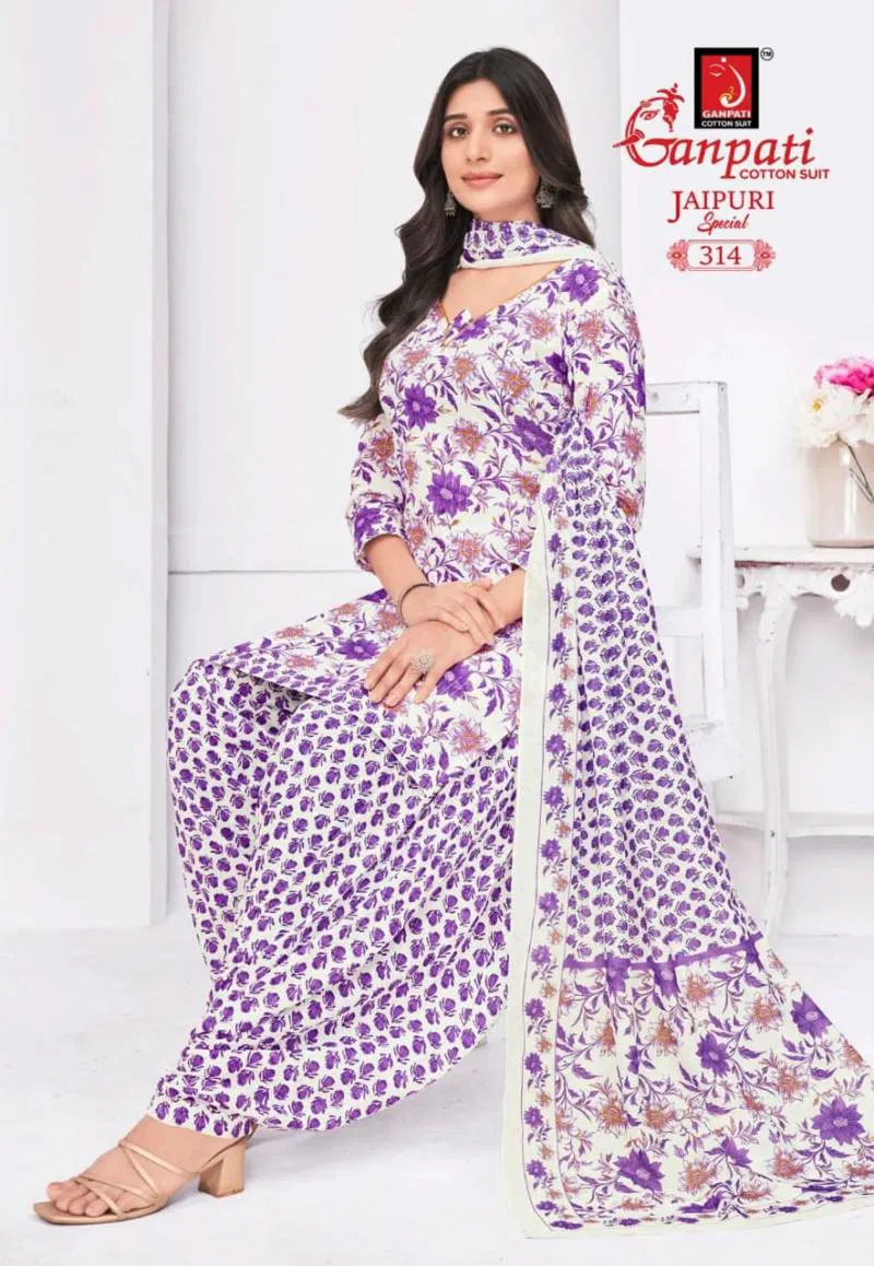 Jaipuri Special Patiyala Vol 15 By Ganpati Fancy Cotton Dress Material Wholesale Online
