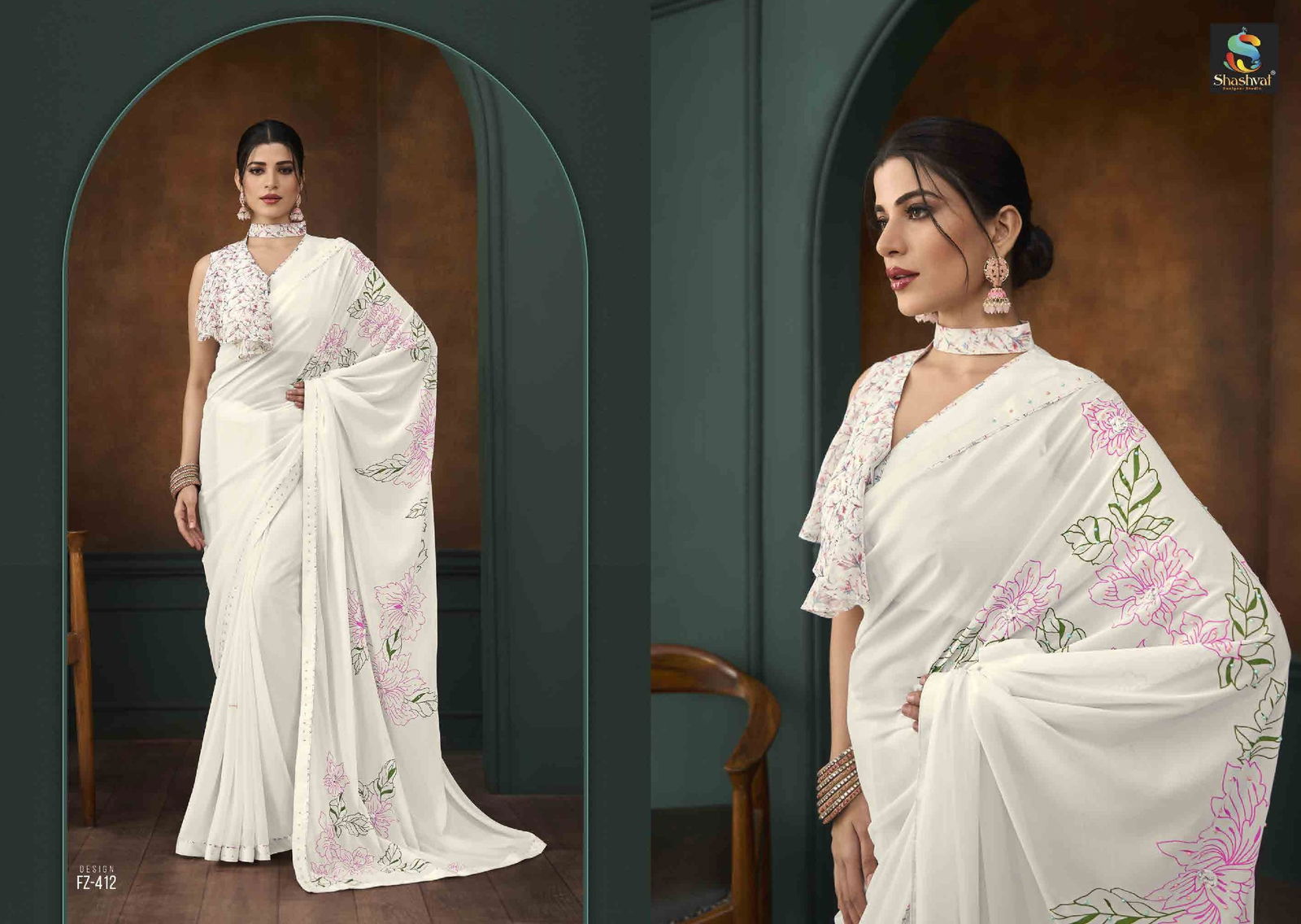 Feeza Vol 4 By Shashvat Fancy Designer Saree Wholesale Shop In Surat