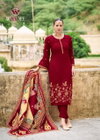 Bella By Woodee Rayon Thread Work Kurti With Bottom Dupatta Wholesale Online