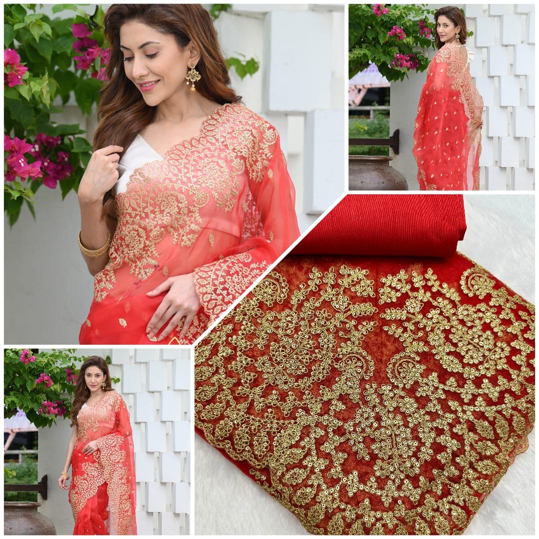 Kavita By Tc Pure Organza Heavy Embroidery Sarees Catalog