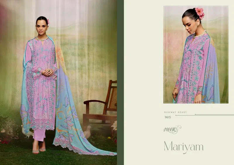 Mariyam By Kimora Heer Muslin Embroidery Salwar Suits Suppliers In India