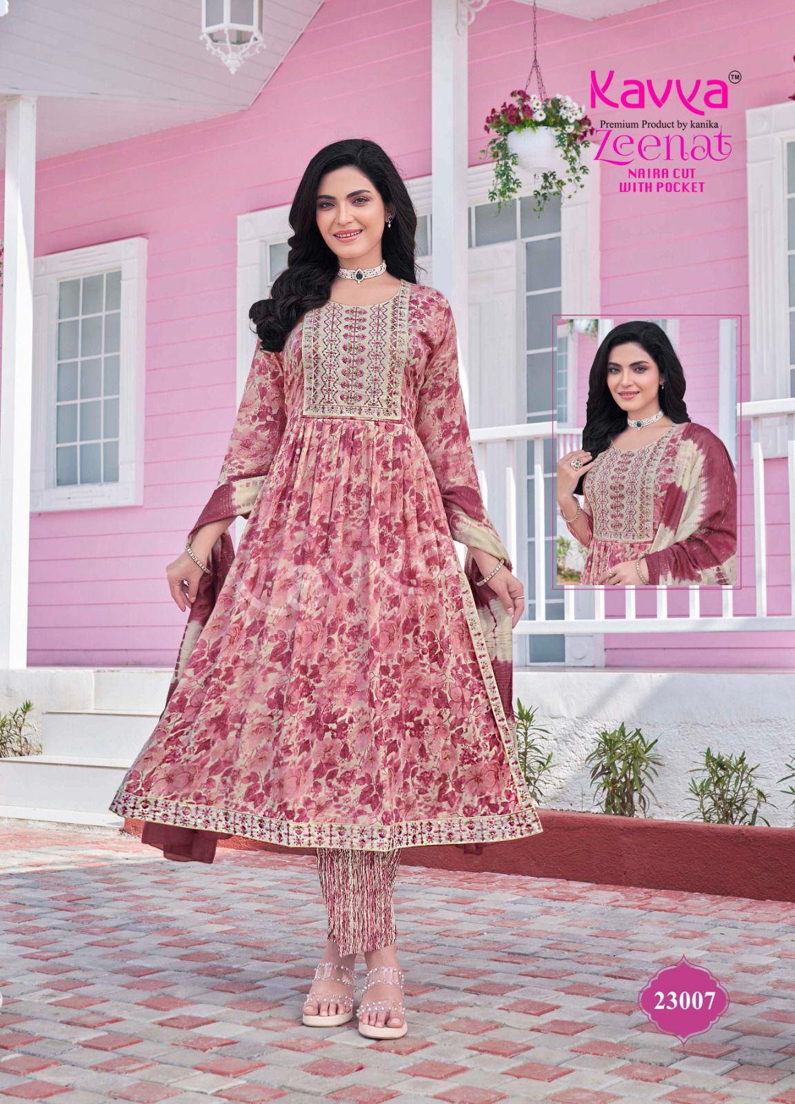 Zeenat Vol 23 By Kavya Printed Kurti Bottom With Dupatta Wholesale Manufacturer