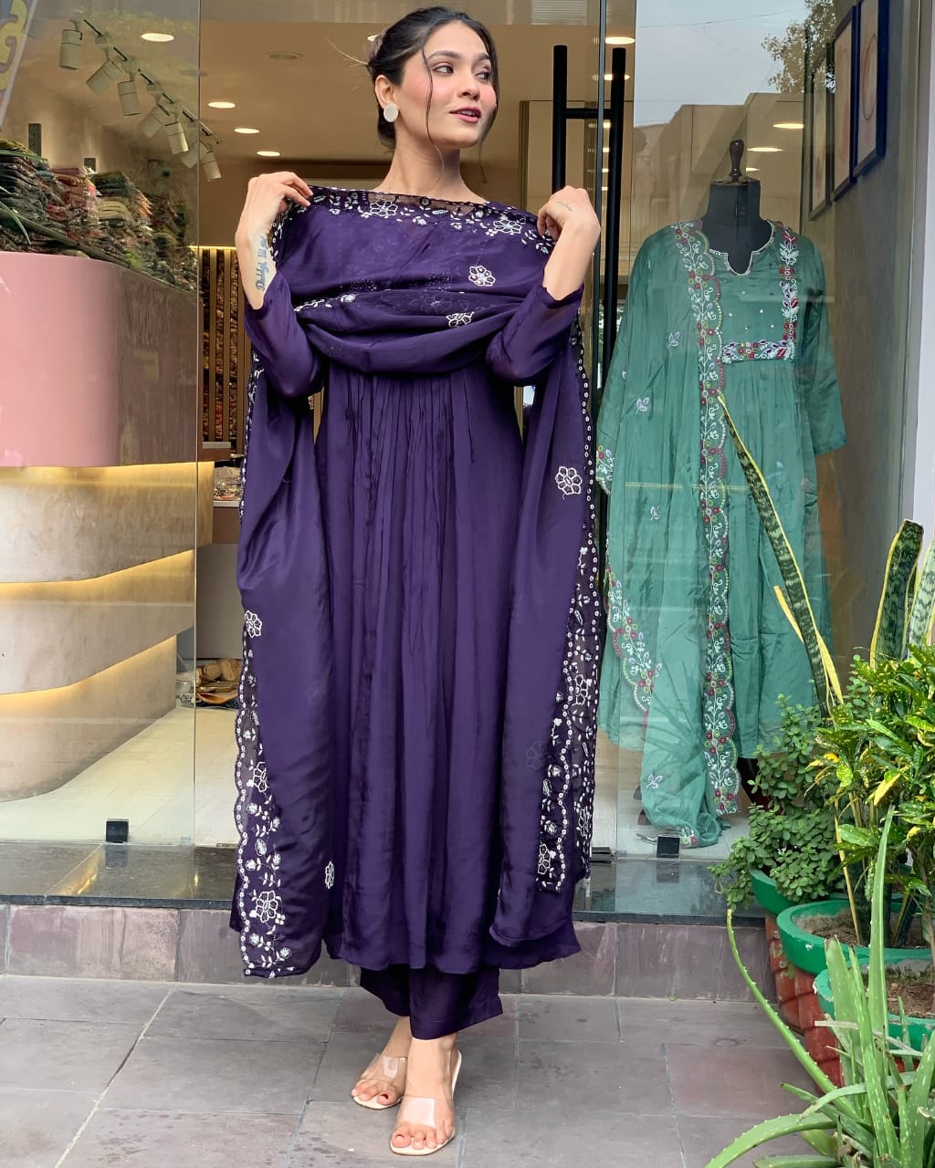 KF 2031 Kalaai PV Chanderi Embroidery Kurti With Bottom Dupatta Wholesale In India