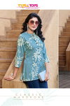 Baby Vol 2 By Tips Tops Fancy Embroidery Reyon Printed Western Ladies Top Surat Wholesale Market