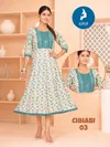 Chhabi By Kaya Capsul Print With Foil Anarkali Kurti Wholesale Online