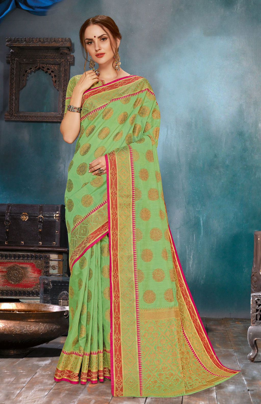 Sangam Malbari Handloom Soft Linen Silk Latest Designer Wedding Wear Saree Collection