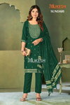 Sundari By Mukesh Malai Crepe Kurti With Bottom Dupatta Exporters In India