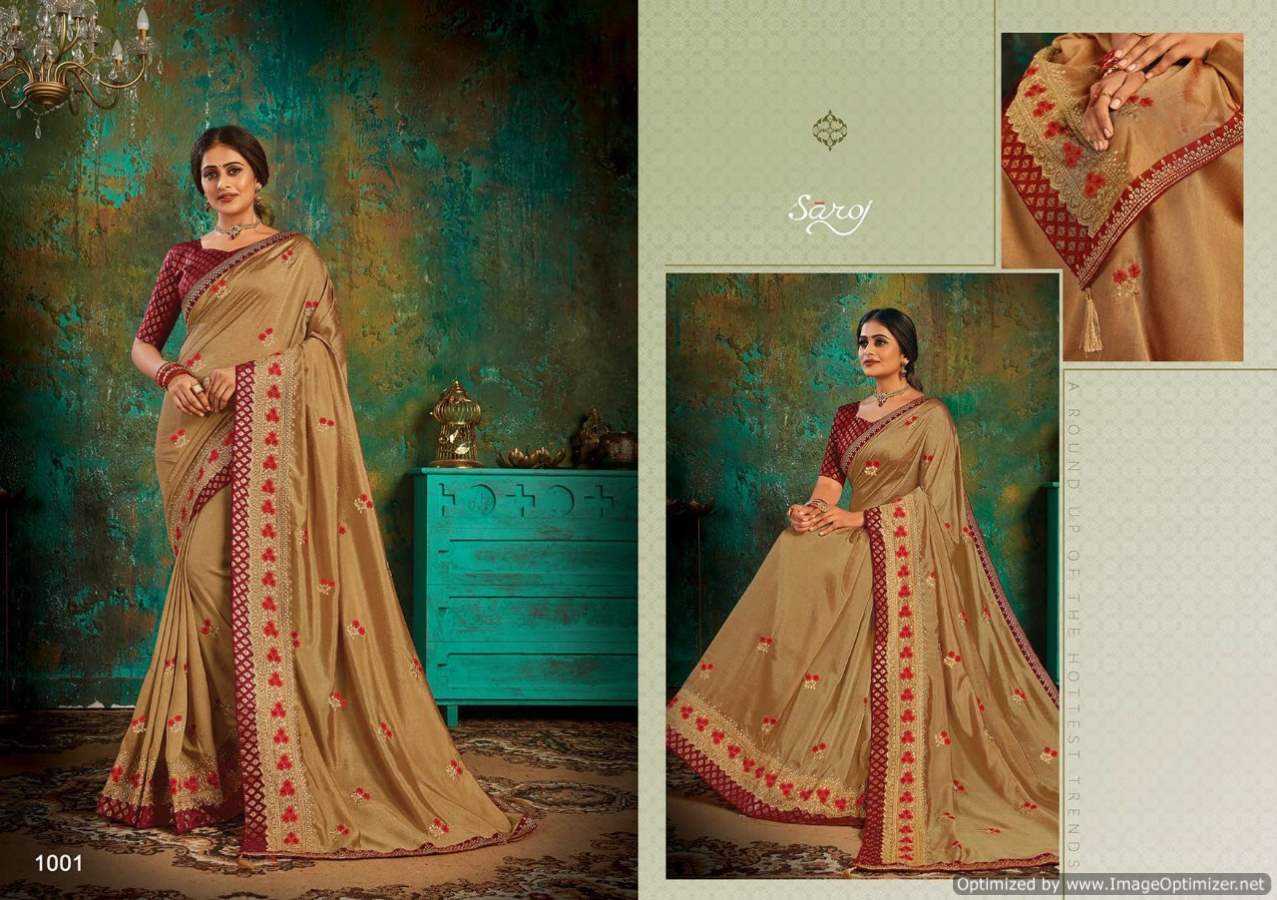Saroj Anushka Exclusive Festive Wear Wedding wear Heavy Designer  Silk Saree Collection With Heavy Border And Butta Work Blouse 