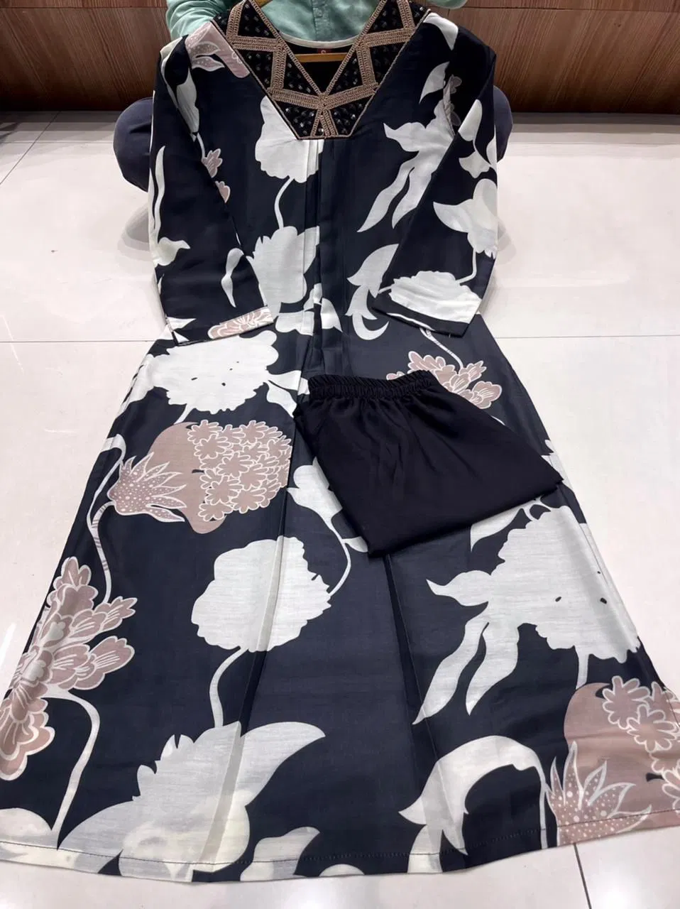 Vt Designer Muslin Printed Kurti With Bottom Wholesale Shop In Surat